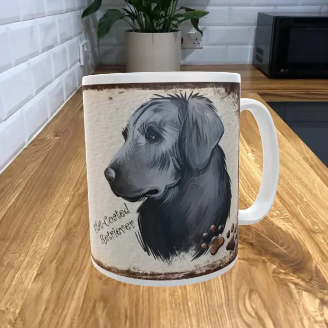 Flat-Coated Retriever Dog 11oz Coffee Mug My Dog's Rules Theme 801DRMUG