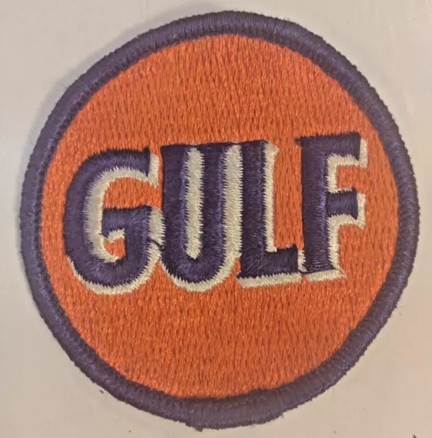 Embroider GULF Gasoline Oil Patch Vintage Badge 2 3/4"