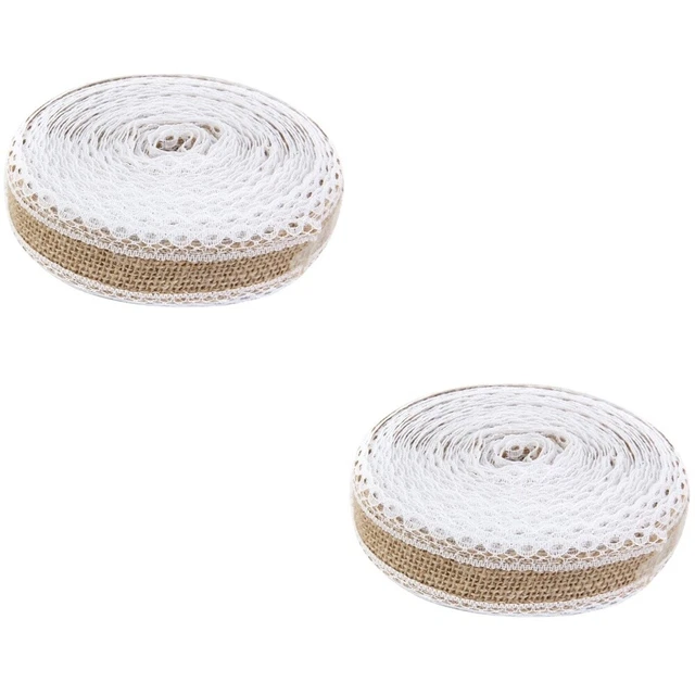 Hessisches Band 2x Hessischen Jute 10M Spitze Handwerk Band Für Wohnkultur Hochz