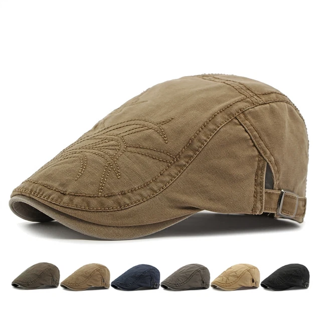 Casquette Plate Style Newsboy En Coton - Taille Unique, Noir, Unisexe - Neuf Avec étiquettes