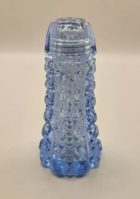 Vintage Talc Powder Shaker Blue Glass