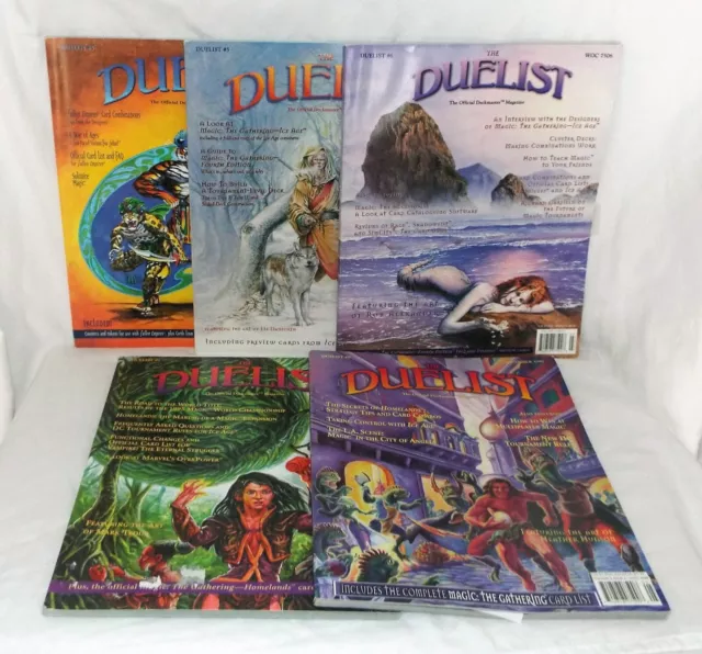 Magic The Gathering Duelist Magazines Lot Vol 2 Issue #1 #2 #3 #4 #5, 1995