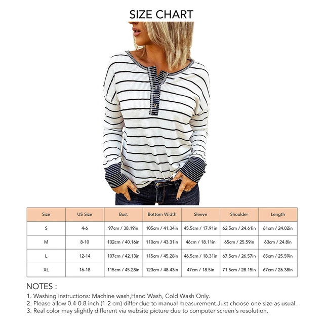 (m-Bianco) Camicia donna a righe maniche lunghe collo a vite felpa camicetta
