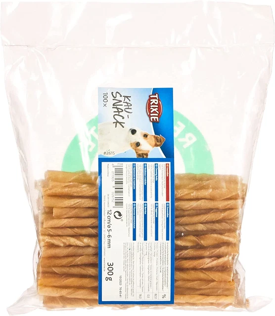 Bastoncini Da Masticare Attorcigliati per Cani, 5-6 Mm, 100 Pezzi