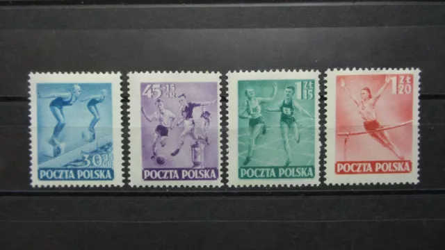 Polen 1952 / Kat. Fischer Nr. 612 – 615  Postfrisch / MNH (**)