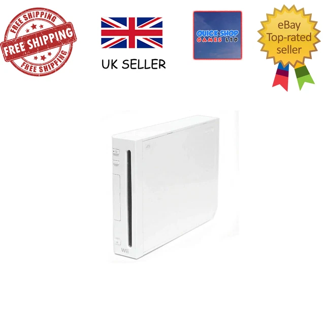 NINTENDO WII CONSOLE ONLY White replacement working cleaned £14.99