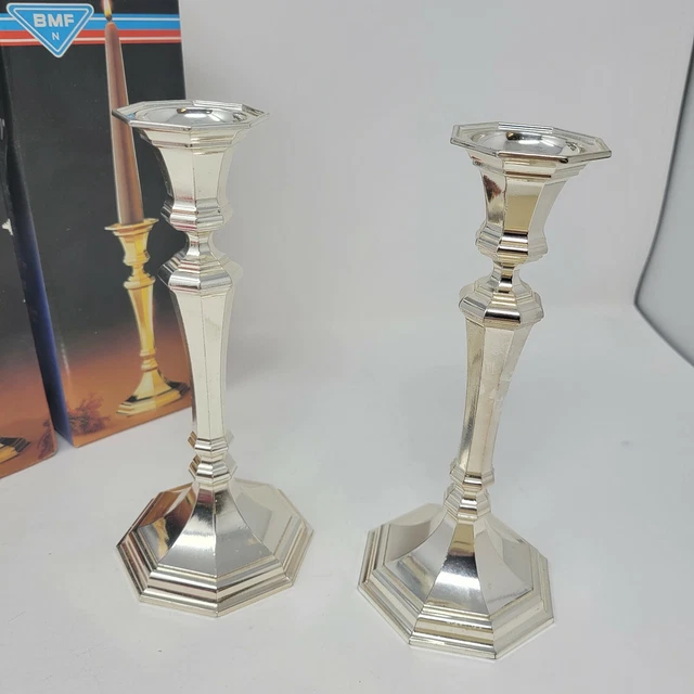 Rare Collector's BMF Silverplated Brass 37cm Candlestick-West Germany B2
