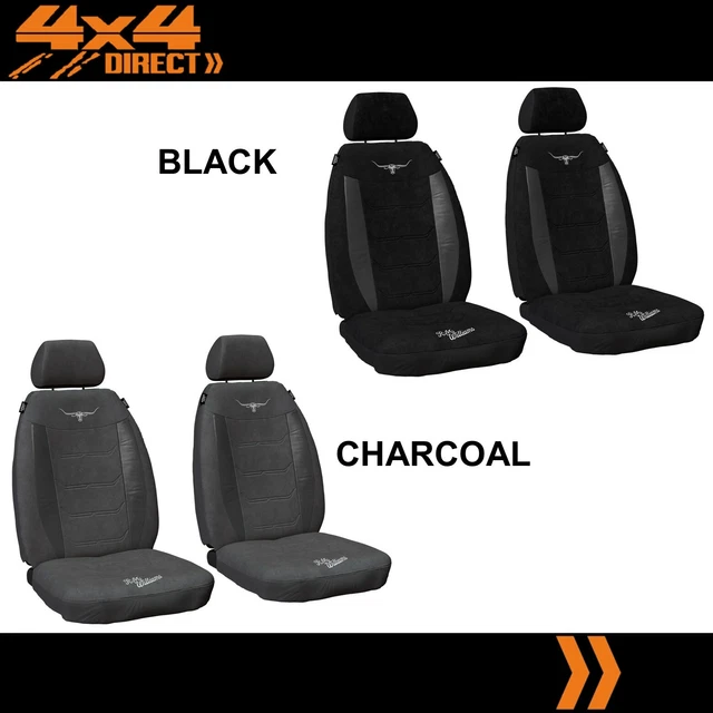 1 ROW CUSTOM Rm Williams Suede Seat Covers For Nissan Navara 17On 224