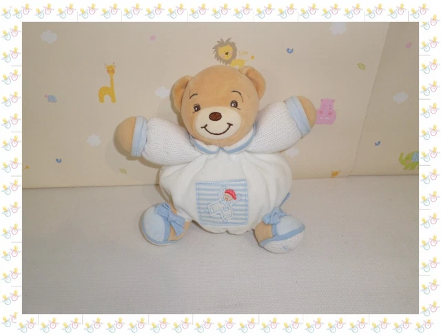Peluche ours beige robe blanche LA GALLERIA
