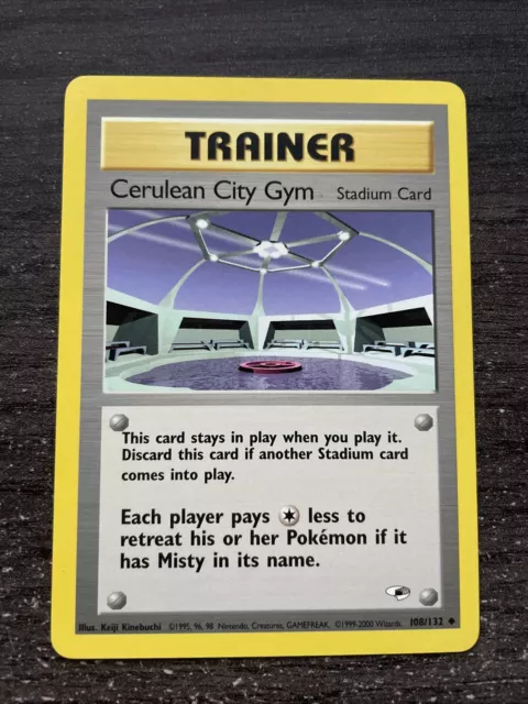 Cerulean City Gym Unco - Pokémon 108/132 Gym Heroes Proche Du Neuf/Nm English