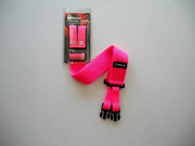 Dimarzio Nylon Cliplock Strap 2 Inch Wide Pink Dd2200