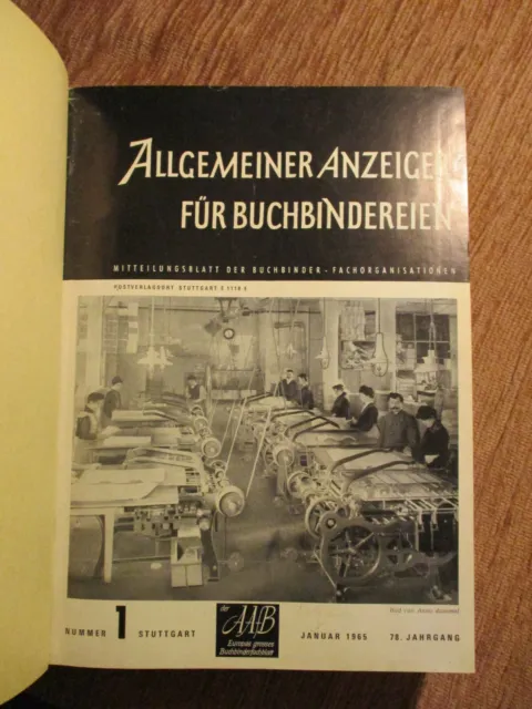 AAfB BUCHBINDER ANZEIGER Jg.1965 BUCHBINDER Bookbinding HANDEINBAND Buchbinderei 4