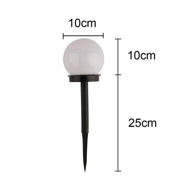 SOLAR GARDEN BALL Light Lamp White Globe LED Decorative Waterproof ...