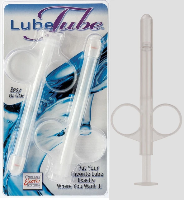 2 X LUBE TUBE APPLICATOR SYRINGE Sex Lubricant Anal Vaginal Aid Easy Access  UK £7.95