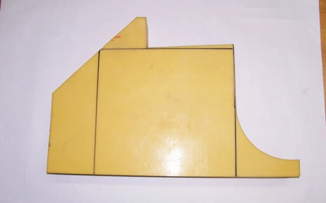 ABS Plastic Sheet 2" x 8+" x 8 -3/4" +   model making prototyping stock