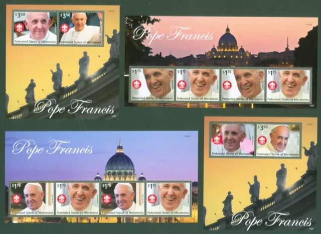 Mikronesien Micronesia 2014 - Papst Franziskus - Nr. 2543-45 + Block 250 + 251 ⁑