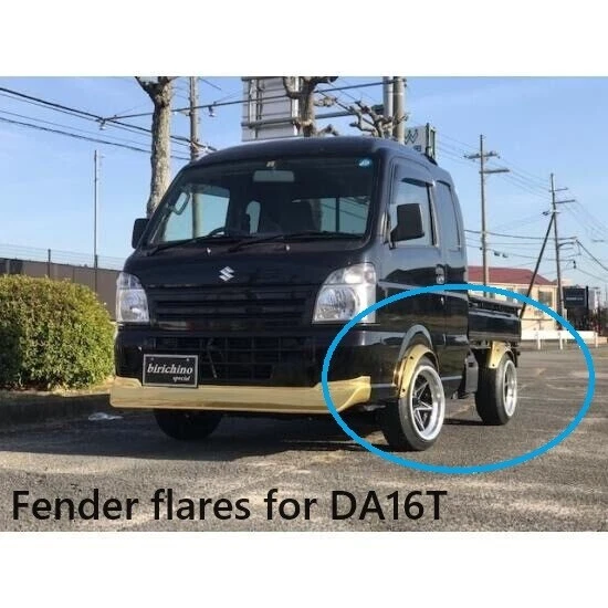 FENDER FLARES OVER arch unpainted FRP for Suzuki carry DA16T mini kei