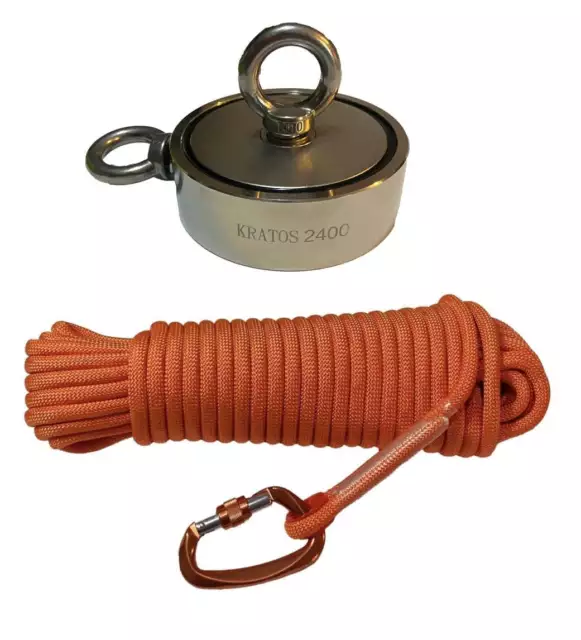 KRATOS 2400 DOUBLE Sided Neodymium Fishing Magnet with Two Eyebolts $82.99  - PicClick