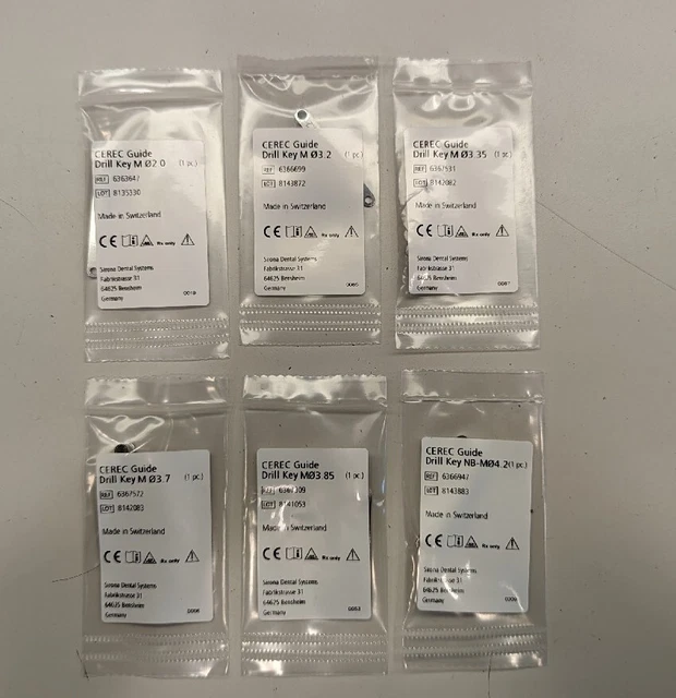 Cerec Guide Medium Drill Keys