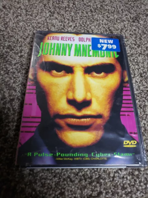 Johnny Mnemonic DVD 1995 FULL Frame Screen Keanu Reeves Dolph Lundgren SEALED