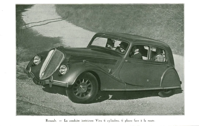 Affiche Originale Renault - Coupé Cabriolet Celta, Prima, Viva, Nerva, GD Sport - 1934-39