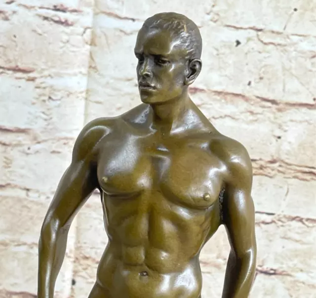 GAY EROTIC BRONZE ART STATUE HOMO NAKED MAN FIGURINE NUDE MALE SCULPTURE Figure