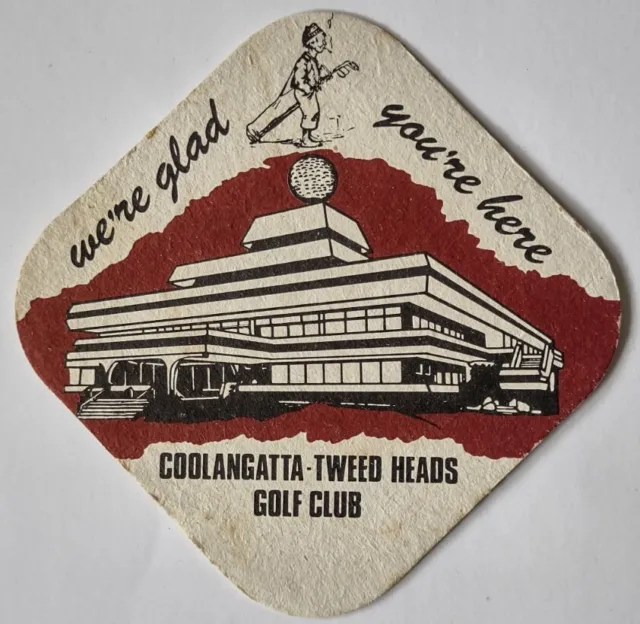 Retro - Bar/Beer/Drink Coaster - Coolangatta-Tweed Heads Golf Club - 1970/80s