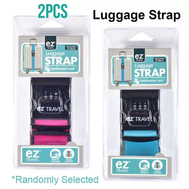 2X Luggage Strap Code Password Secure Lock Safe Travel Suitcase Nylon Belt
