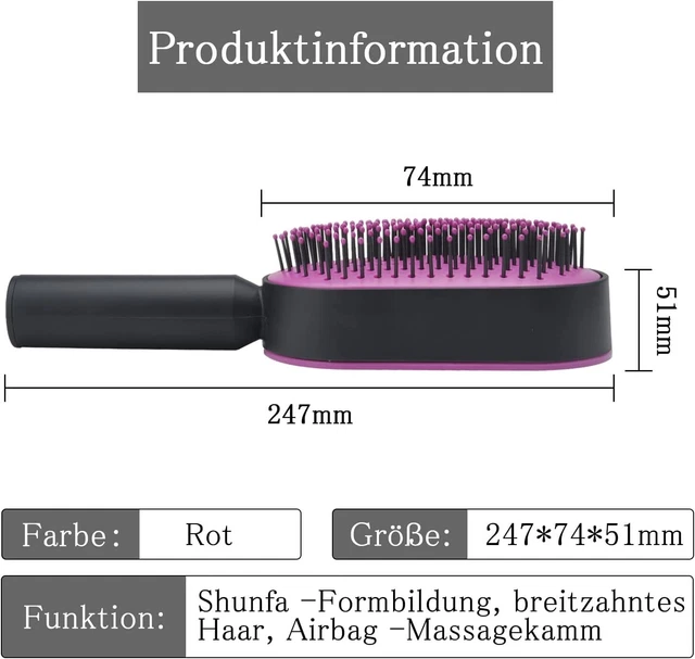 Brosse à Cheveux à Air 3D Poils de Sanglier Pour Tous les Types de Cheveux 3
