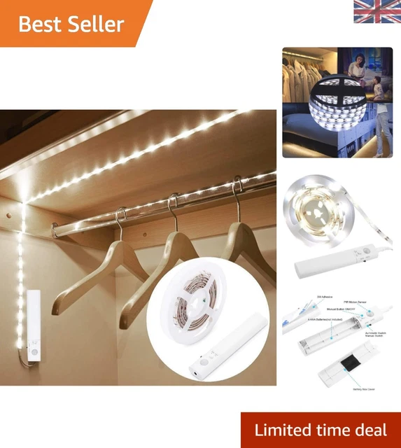 Various Led Lights MOTION SENSOR WARDROBE Light, 1M LED Strip Lights Night Light, 6000K ...
