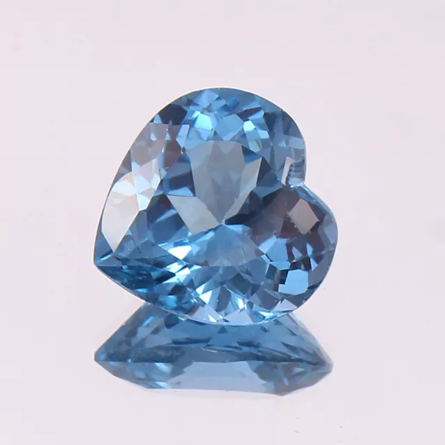 AAA Natural Flawless Brazilian Aquamarine Heart Shape Loose Gemstone Cut 11x12MM