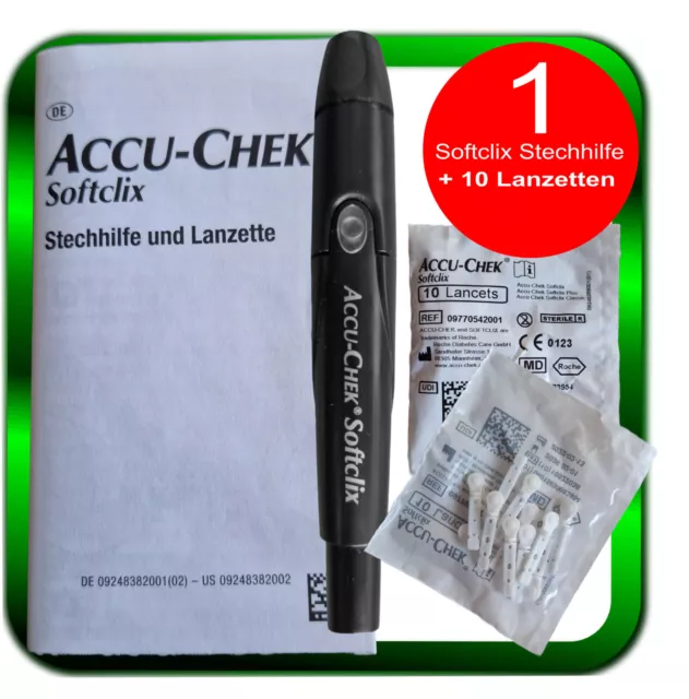 Accu-Chek SoftClix Stechhilfe + 10 Lanzetten ►WICHTIG►HRB⭐️ 1/2026⭐️