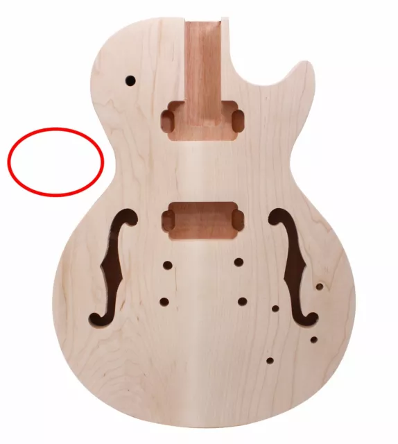 New Semi hollow Guitar Body Mahogany Maple Cap Arched Top DIY Guitar