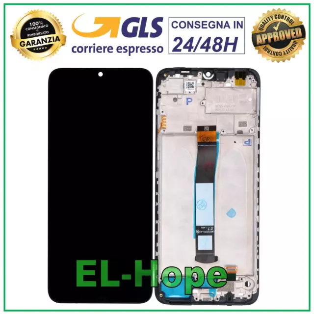 DISPLAY LCD FRAME PER XIAOMI REDMI 10C 220333QAG 220333QBi 220333QNY TOUCH VETRO