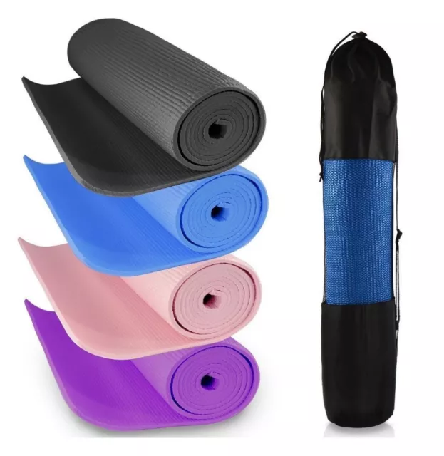 Non Slip Yoga Mats Exercise Gym Fitness Training Pilates Physio Camping Mat Foam