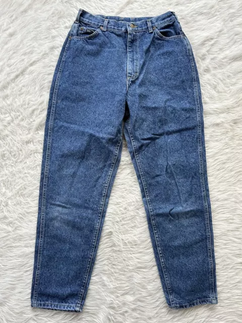 Vintage Lee High Rise Denim Blue Jeans Size 14 Classic Fit  Made In USA Cotton