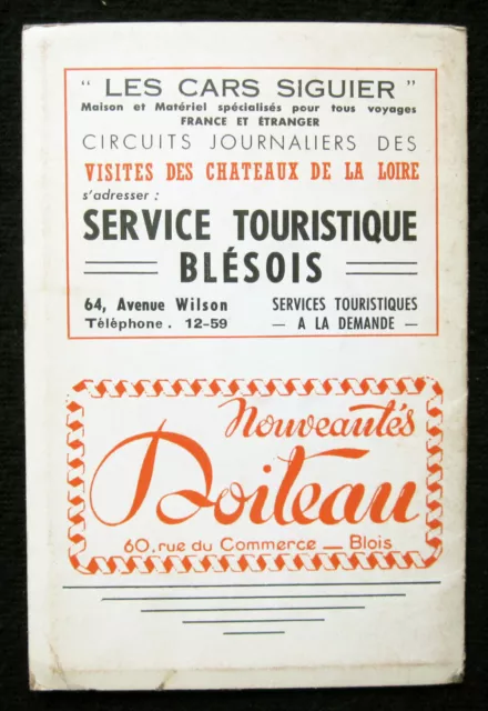 Blois Plan 1940/50 ? Guide Blay Cartographie Rue Tourisme Centre Loir & Cher 41 3