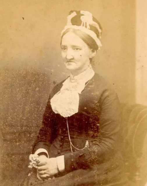 Antique CDV Carte De Visite J S Hazard Clapham Common portrait Victorian lady #2