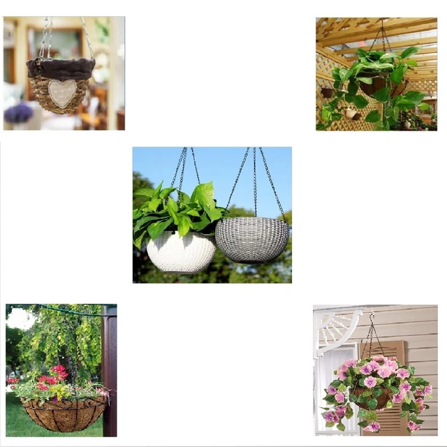 12 Stück Heavy Duty Garten Blumentopf Vogelhäuschen Hängende Ketten Haken Set