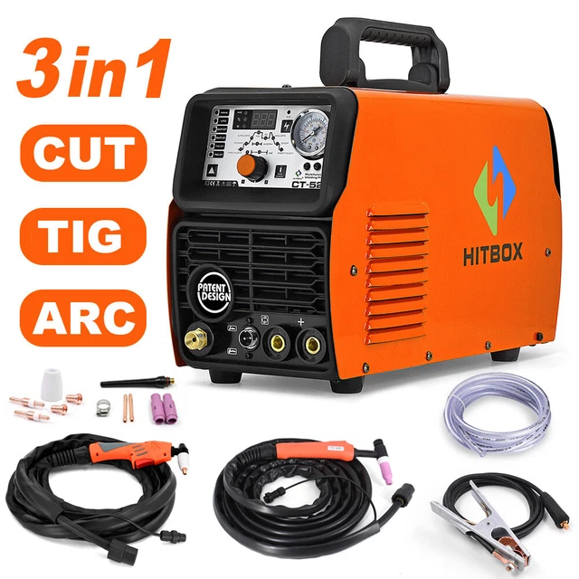 Saldatrice 3 in 1 cutter al plasma aria 50 A 200 A ascensore TIG stick ARC saldatore DC