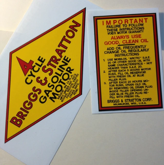 Briggs & Stratton Engine Decals, 2 HP King O Lawn 60000 With B&S Foam - Foto 12