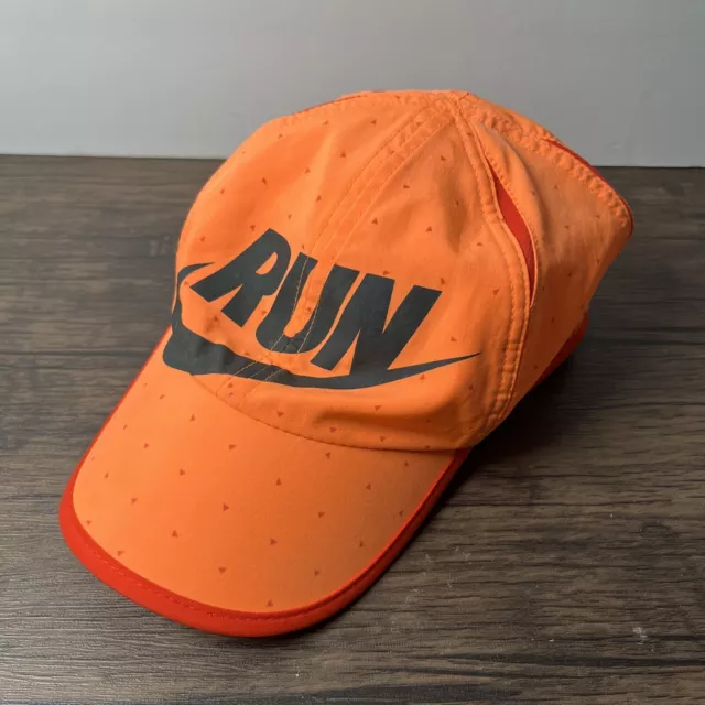 NIKE FEATHERLIGHT DRI Fit Bright Cactus Orange Peel Running Cap Hat $17.59  - PicClick