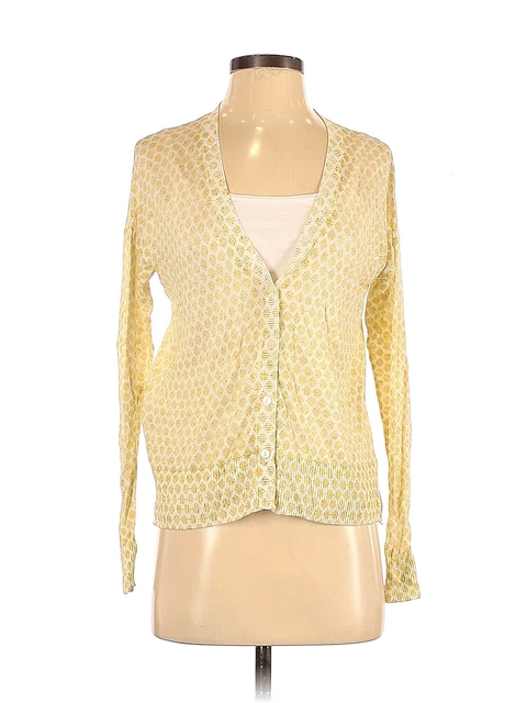 Ann Taylor LOFT Women Yellow Cardigan S