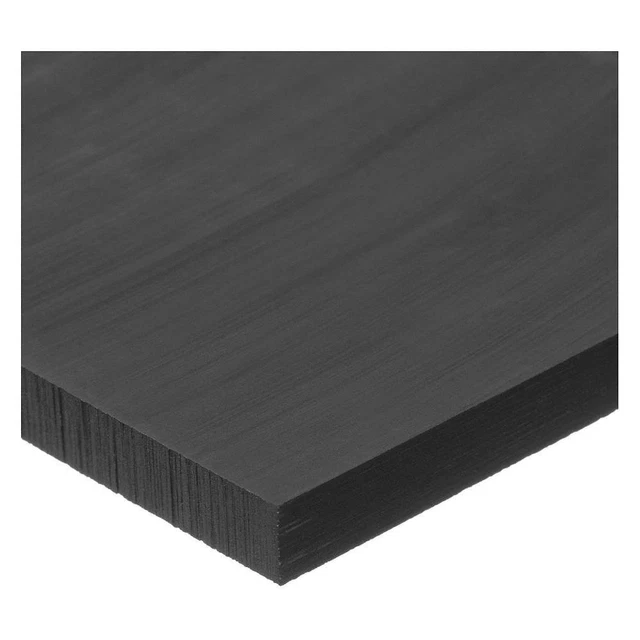 GRAINGER APPROVED PS-UHMW-ESD-11 PlstcSheet,UHMW,24"x48",0.125"T,Blk,Opq