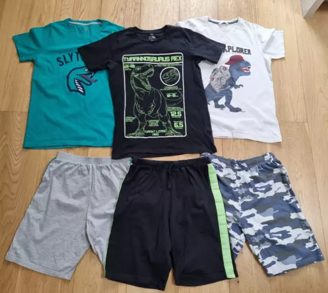 X3 Boys Short Sleeve & Shorts Marks & Spencer Pyjamas Bundle Age 12-13 Years