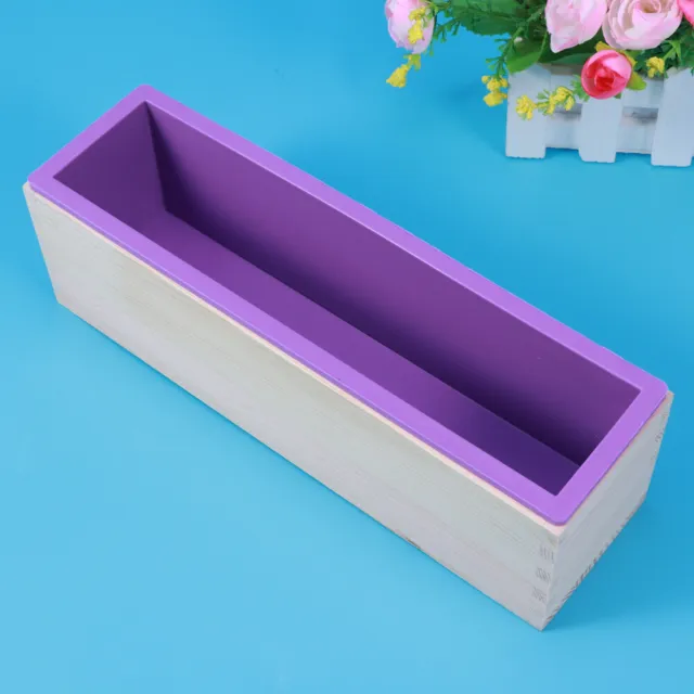 WOODEN SILICONE SOAP Bar With Wooden Box Lye for Soap Making Organic £12.28  - PicClick UK