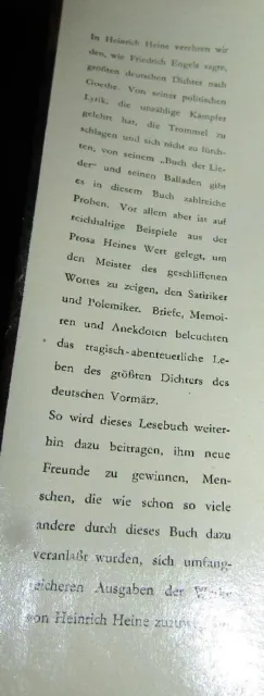 HEINE-  Eine LESEBUCH für UNSERE ZEIT 1962 Hrsg Walther VICTOR (1895- 1971) 2