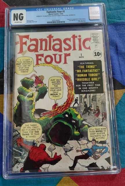 Fantastic Four #1 CGC NG Origin and 1st Appearance! Incomplete