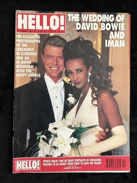Hello #207 Bowie Iman wedding Shatner Kidman March Stephanie Lauper Ivana Morley