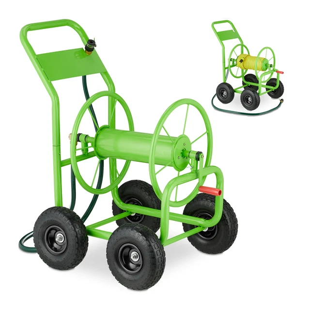 SCHLAUCHWAGEN 3/4 ZOLL Gartenschlauchtrommel Schlauchwickler 100m